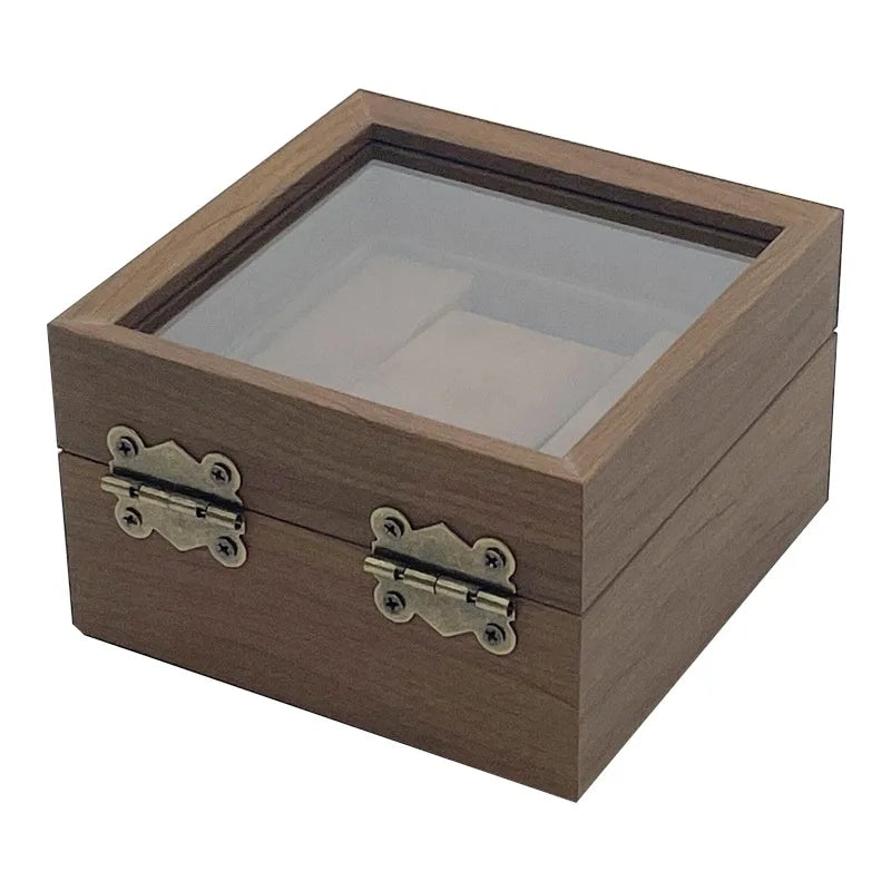 Vintage Black Walnut Wooden Watch Box