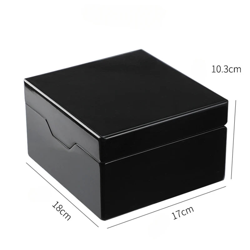Luxury Black & Red Wooden Watch Box