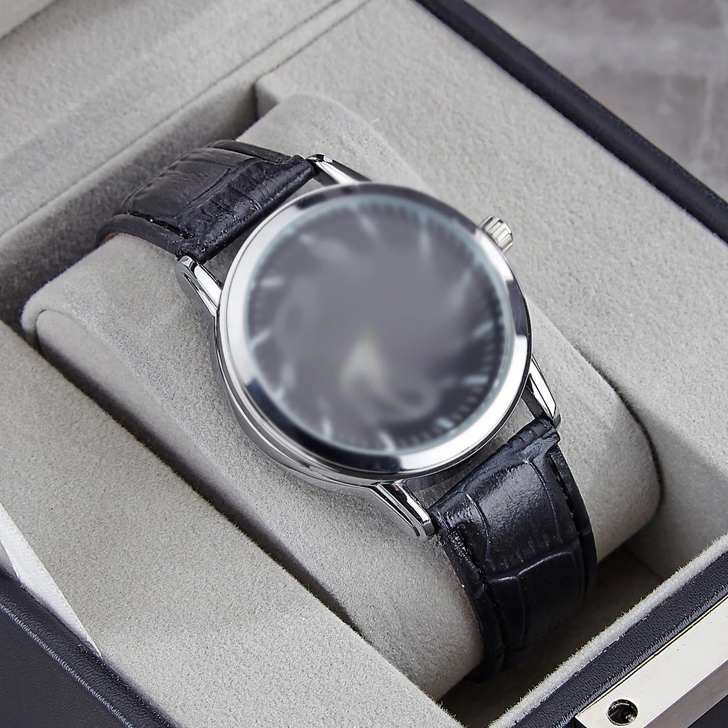 Watch Box ,  Watch Storage Watch Holder Organizer, Watch Display Case with Glass Lid