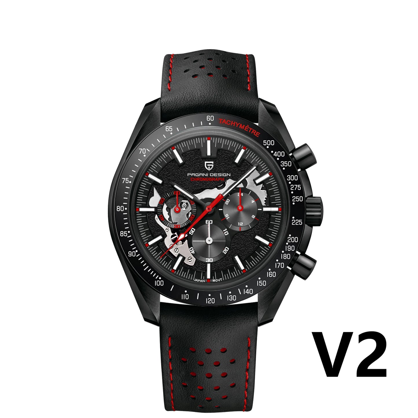 PAGANI DESIGN Men’s Skeleton Quartz Luxury Watch – Sapphire Glass