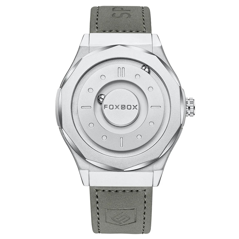 FOXBOX Men’s Luxury Quartz Watch – Scrolling Pointer Design