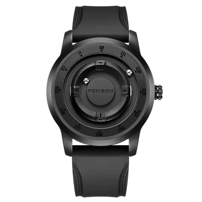 FOXBOX Planet Design Men’s Luxury Quartz Watch – Floating Pointer