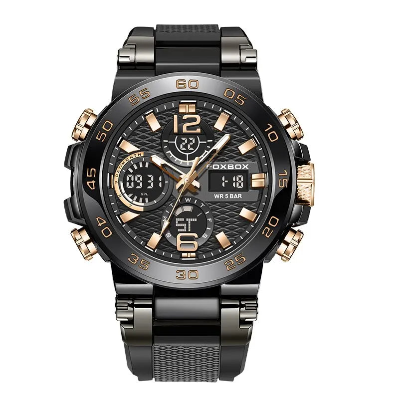 FOXBOX Luxury Men’s Diver Watch – Business & Sport Chronograph, Waterproof (With Box)