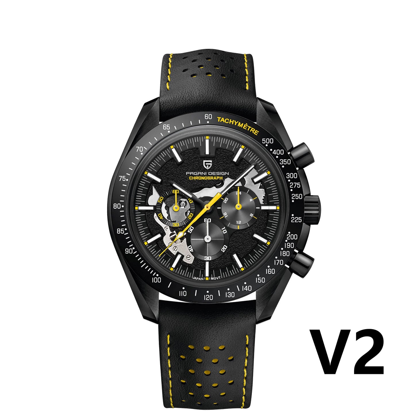 PAGANI DESIGN Men’s Skeleton Quartz Luxury Watch – Sapphire Glass