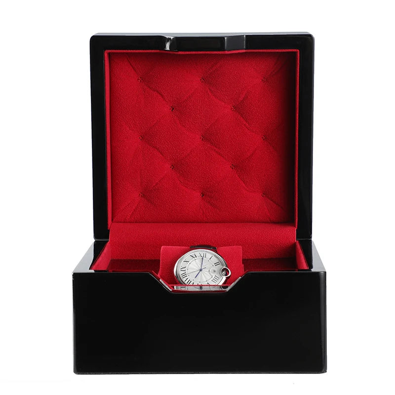 Luxury Black & Red Wooden Watch Box