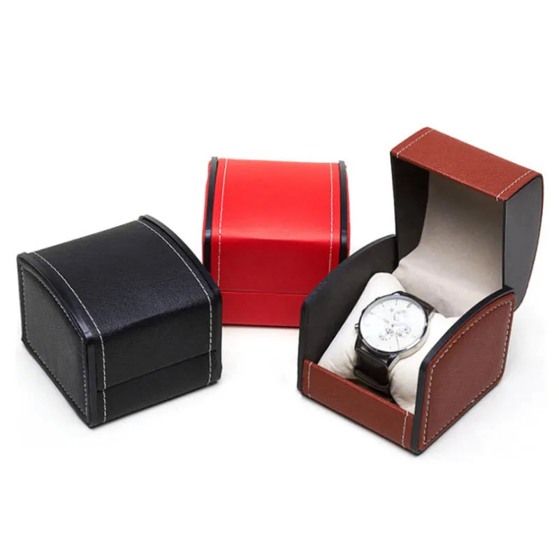 Vintage Travel Leather Watch Storage Box