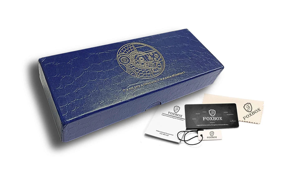 FOXBOX Luxury Men’s Diver Watch – Business & Sport Chronograph, Waterproof (With Box)