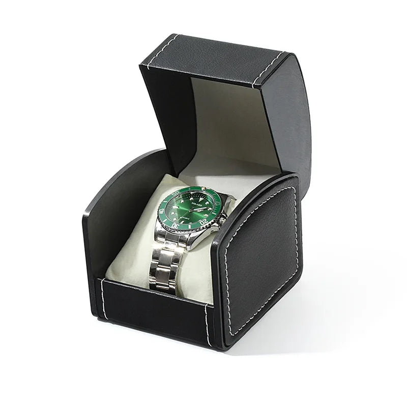Vintage Travel Leather Watch Storage Box