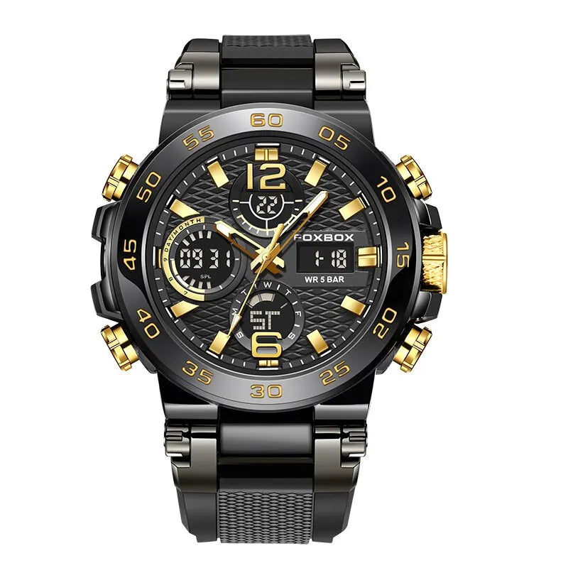 FOXBOX Luxury Men’s Diver Watch – Business & Sport Chronograph, Waterproof (With Box)