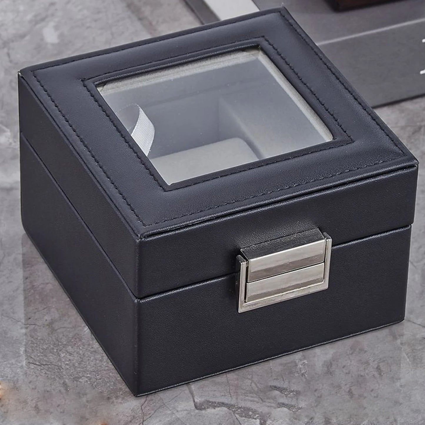 Watch Box ,  Watch Storage Watch Holder Organizer, Watch Display Case with Glass Lid