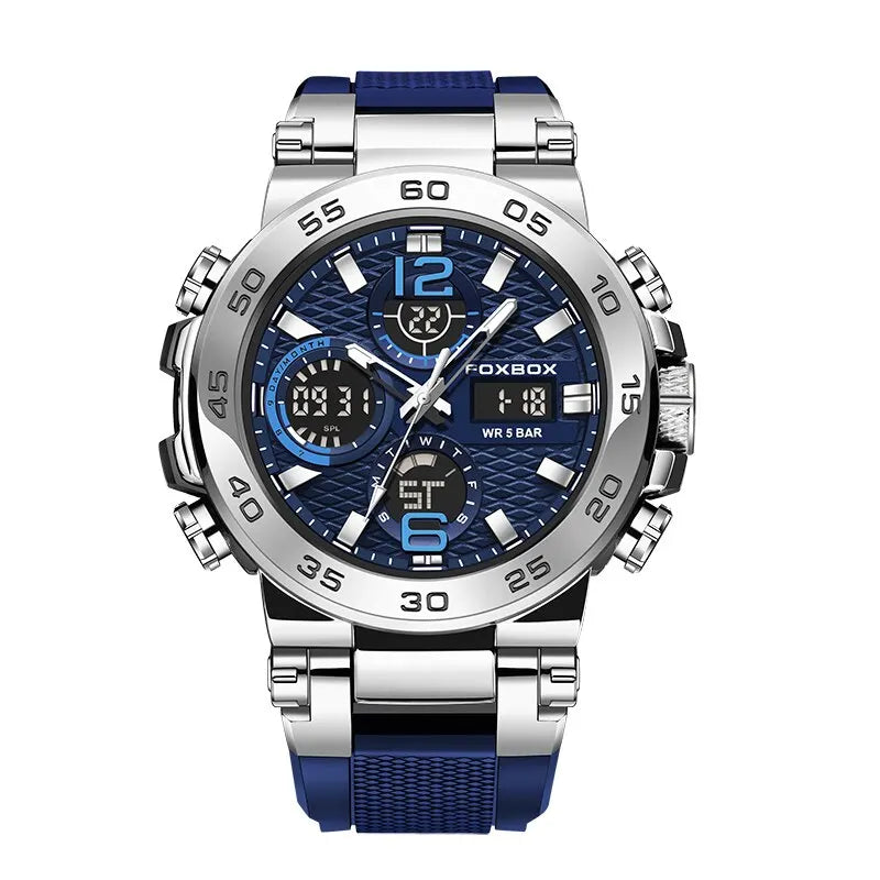 FOXBOX Luxury Men’s Diver Watch – Business & Sport Chronograph, Waterproof (With Box)