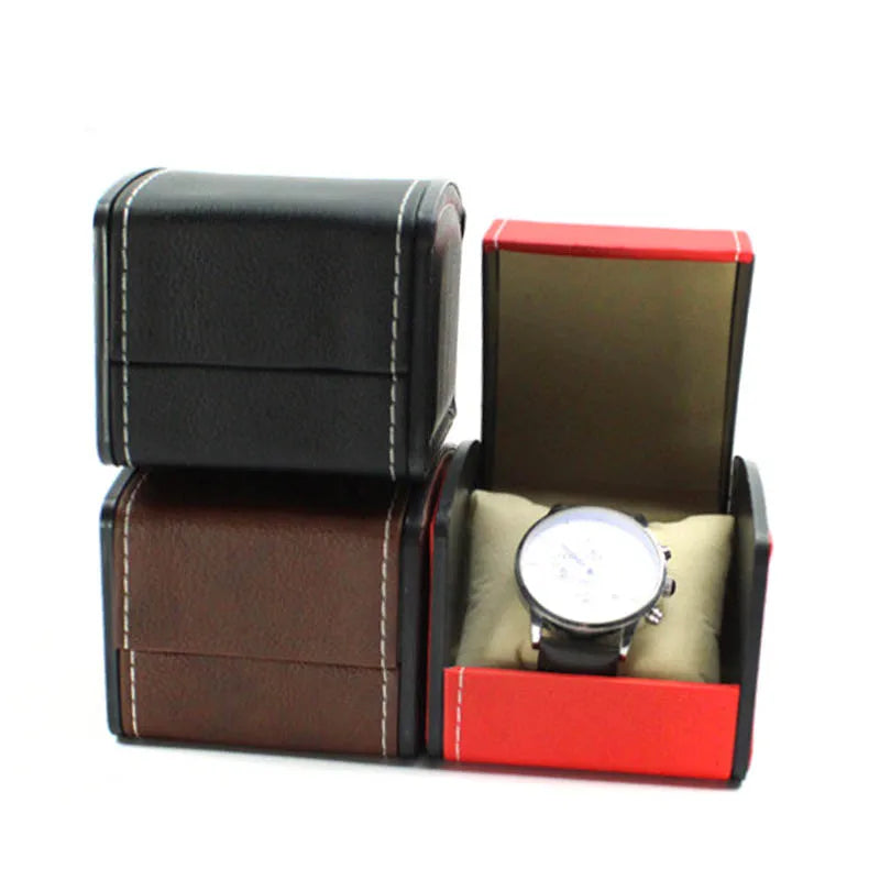 Vintage Travel Leather Watch Storage Box