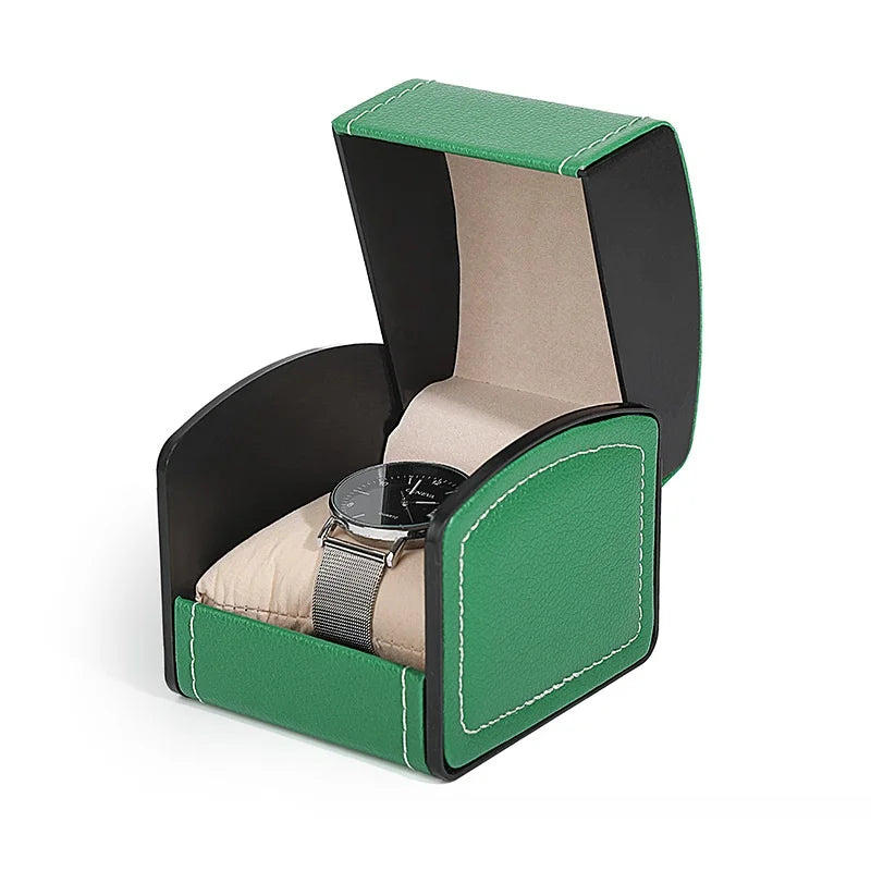 Vintage Travel Leather Watch Storage Box