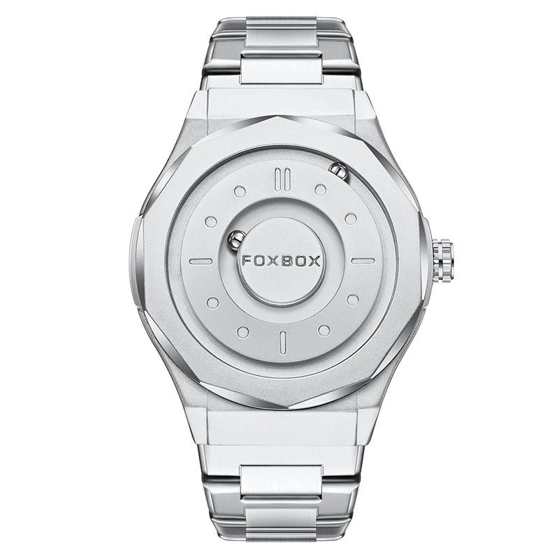 FOXBOX Men’s Luxury Quartz Watch – Scrolling Pointer Design