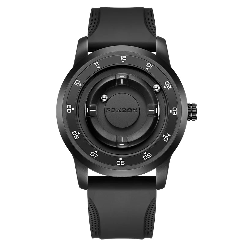 FOXBOX Planet Design Men’s Luxury Quartz Watch – Floating Pointer