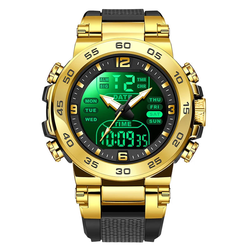 FOXBOX Men’s Analog-Digital Quartz Watch – Waterproof Dual Time Display