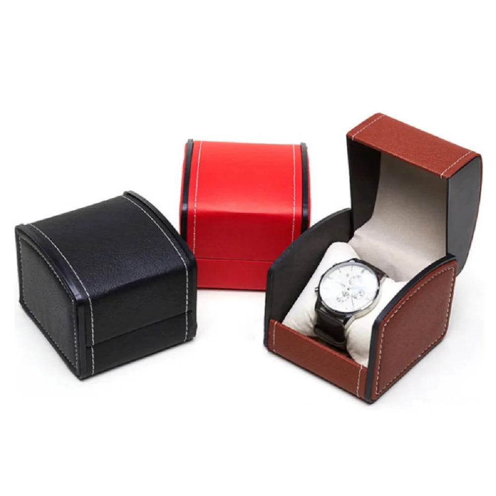 Vintage Travel Leather Watch Storage Box