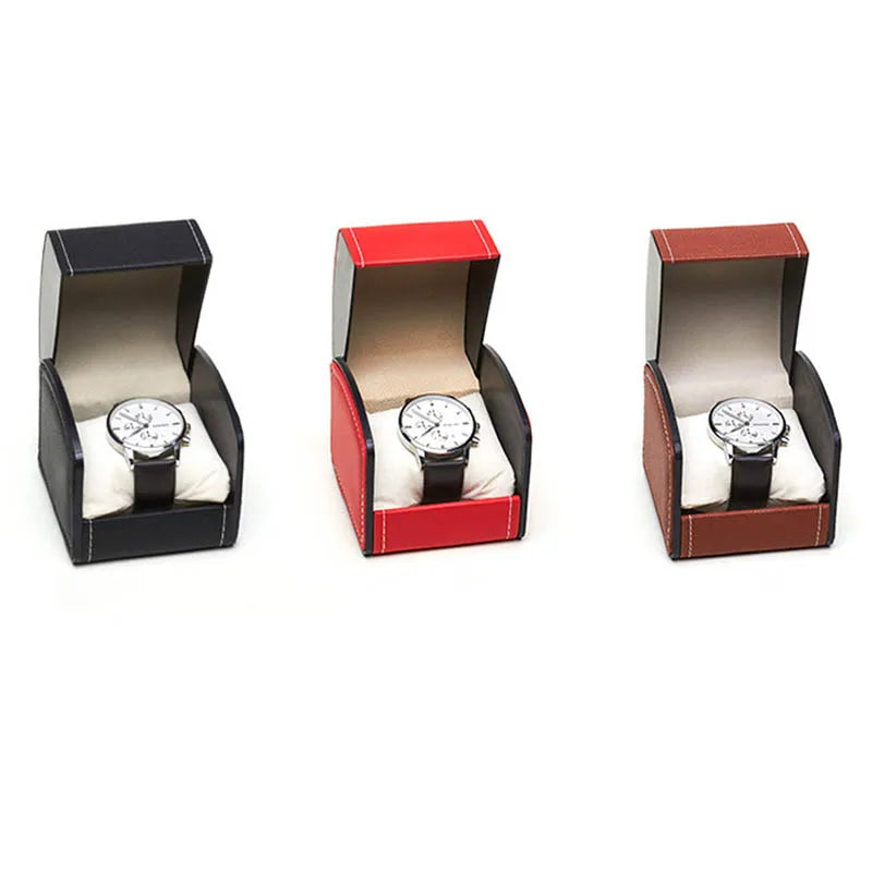 Vintage Travel Leather Watch Storage Box