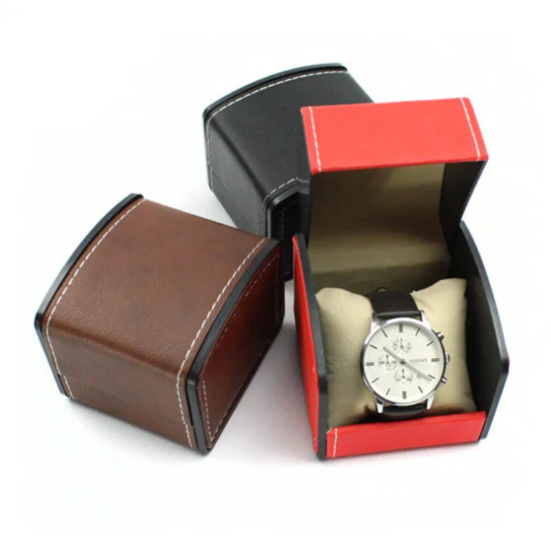 Vintage Travel Leather Watch Storage Box
