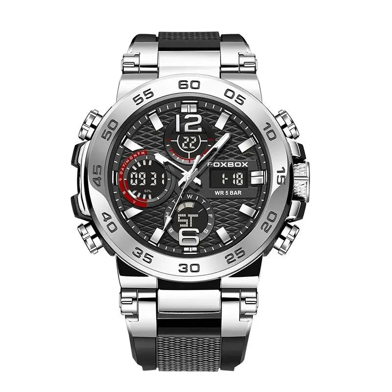 FOXBOX Luxury Men’s Diver Watch – Business & Sport Chronograph, Waterproof (With Box)