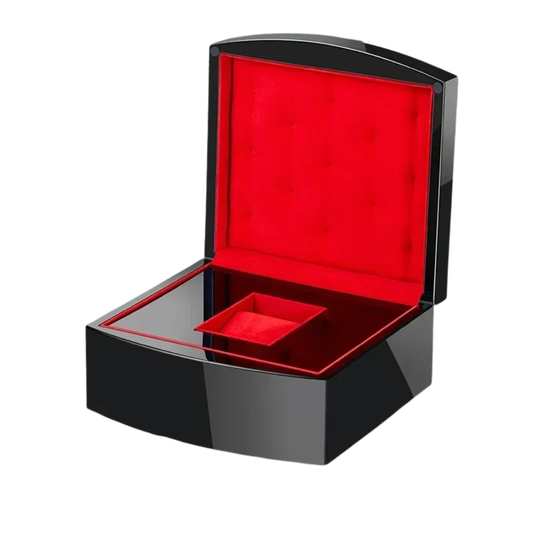Luxury Black & Red Wooden Watch Box
