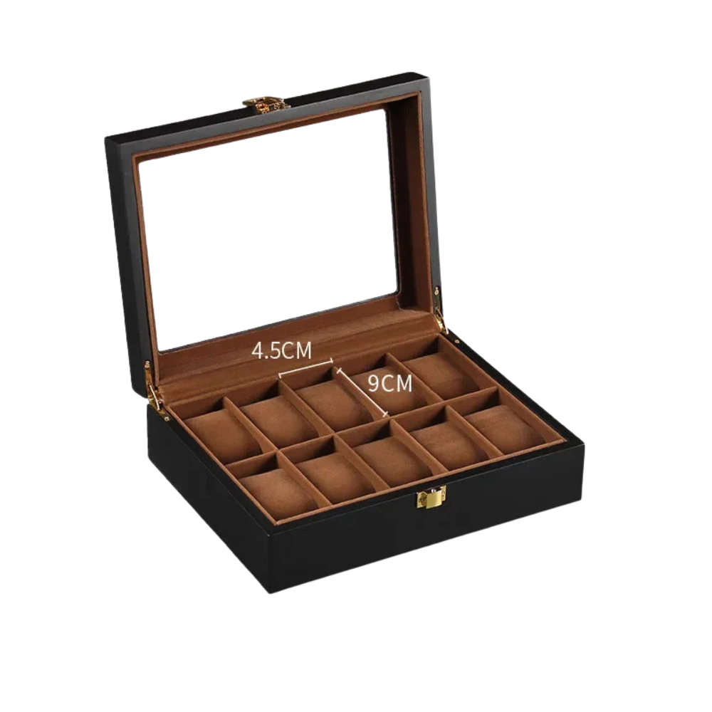 Red Wood Watch Storage Box – Jewelry & Watch Organizer
